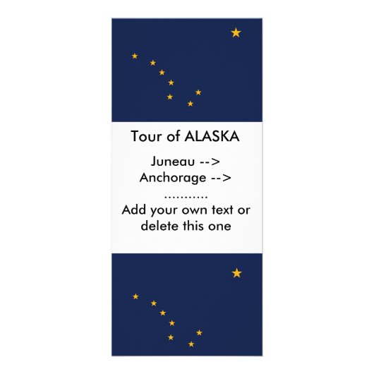 Publicitaire Carte en rack avec drapeau de l'Alaska, États-Unis (Devant)