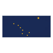 Publicitaire Carte en rack avec drapeau de l'Alaska, États-Unis (Dos)