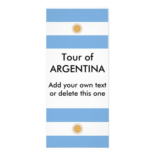 Publicitaire Carte en rack avec drapeau de l'Argentine (Devant)