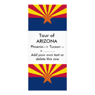 Publicitaire Carte en rack avec Drapeau de l'Arizona, États-Uni
