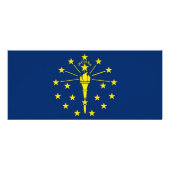 Publicitaire Carte en rack avec Drapeau de l'Indiana, États-Uni (Dos)
