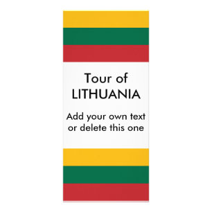 Publicitaire Carte en rack avec drapeau de Lituanie