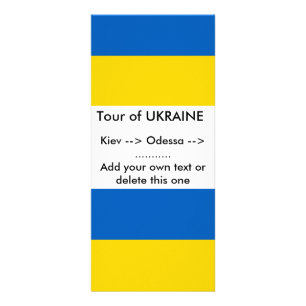 Publicitaire Carte en rack avec drapeau de l'Ukraine