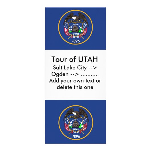 Publicitaire Carte en rack avec drapeau de l'Utah, U.S.A. (Devant)