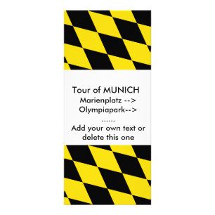 Publicitaire Carte en rack avec drapeau de Munich