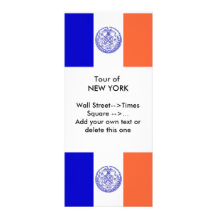 Publicitaire Carte en rack avec Drapeau de New York, États-Unis