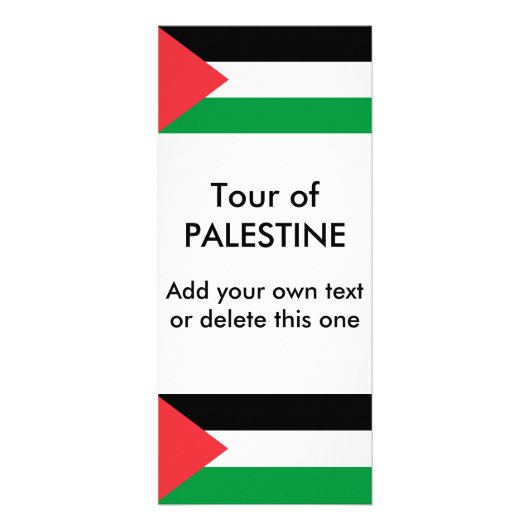 Publicitaire Carte en rack avec Drapeau de Palestine (Devant)