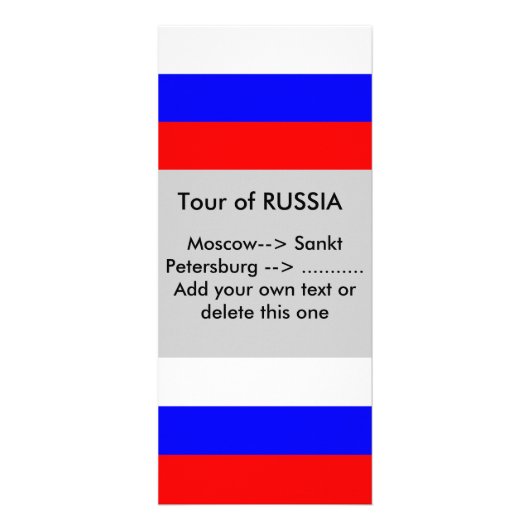 Publicitaire Carte en rack avec Drapeau de Russie (Devant)