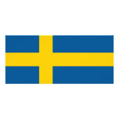 Publicitaire Carte en rack avec Drapeau de Suède (Dos)