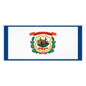 Publicitaire Carte en rack avec Drapeau de Virginie-Occidentale (Dos)