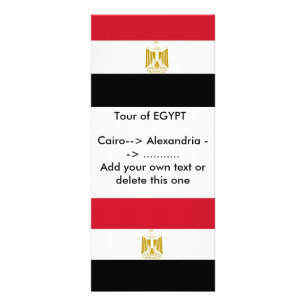 Publicitaire Carte en rack avec drapeau d'Egypte