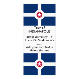 Publicitaire Carte en rack avec Drapeau d'Indianapolis, États-U