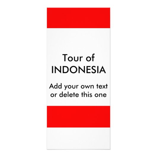 Publicitaire Carte en rack avec drapeau d'Indonésie (Devant)