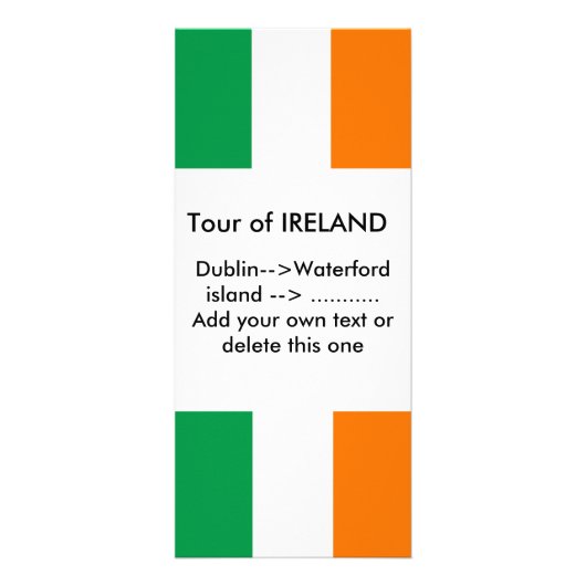 Publicitaire Carte en rack avec drapeau d'Irlande (Devant)