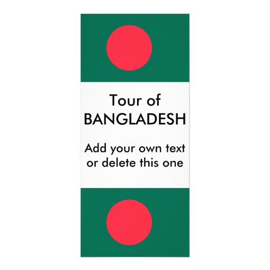 Publicitaire Carte en rack avec drapeau du Bangladesh (Devant)