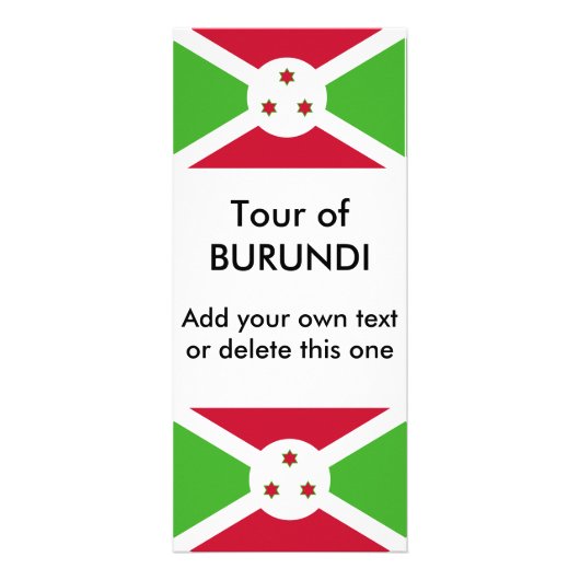 Publicitaire Carte en rack avec drapeau du Burundi (Devant)