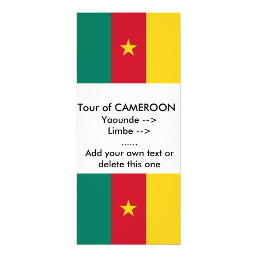 Publicitaire Carte en rack avec drapeau du Cameroun (Devant)