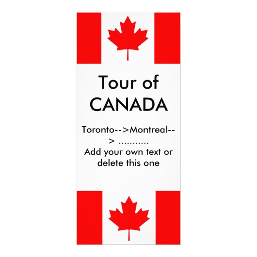 Publicitaire Carte en rack avec drapeau du Canada (Devant)