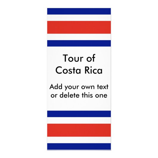 Publicitaire Carte en rack avec drapeau du Costa Rica (Devant)