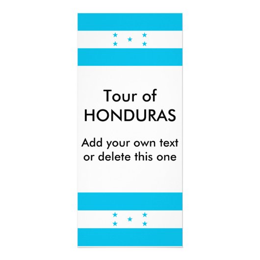 Publicitaire Carte en rack avec drapeau du Honduras (Devant)