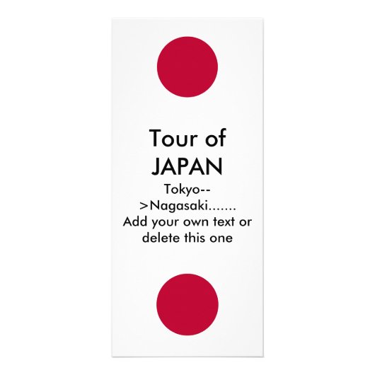 Publicitaire Carte en rack avec drapeau du Japon (Devant)