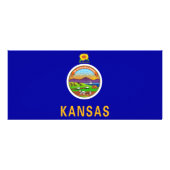 Publicitaire Carte en rack avec drapeau du Kansas, U.S.A. (Dos)