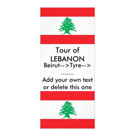 Publicitaire Carte en rack avec drapeau du Liban (Devant)
