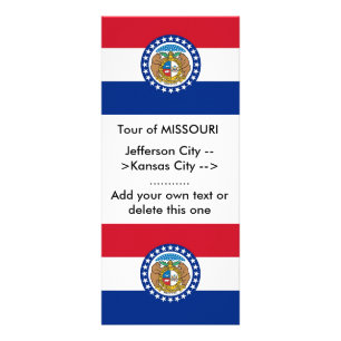Publicitaire Carte en rack avec Drapeau du Missouri, États-Unis