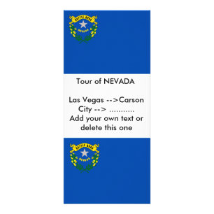 Publicitaire Carte en rack avec Drapeau du Nevada, États-Unis