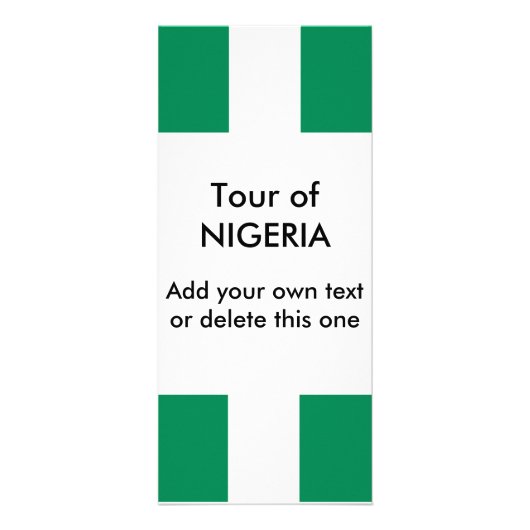 Publicitaire Carte en rack avec drapeau du Nigeria (Devant)