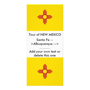 Publicitaire Carte en rack avec Drapeau du Nouveau-Mexique, Éta