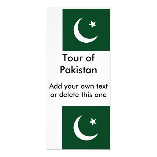 Publicitaire Carte en rack avec drapeau du Pakistan (Devant)
