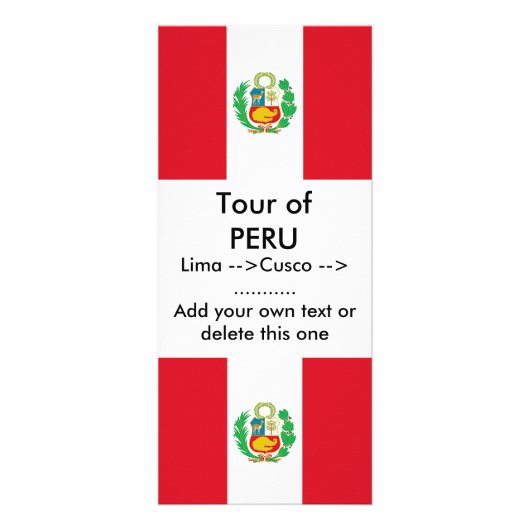 Publicitaire Carte en rack avec drapeau du Pérou (Devant)