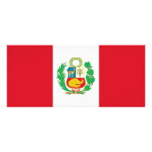 Publicitaire Carte en rack avec drapeau du Pérou (Dos)