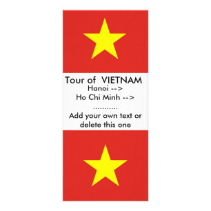 Publicitaire Carte en rack avec drapeau du Vietnam