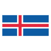 Publicitaire Carte en rack avec drapeau islandais (Dos)