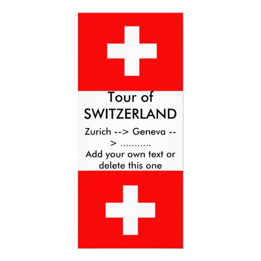 Publicitaire Carte en rack avec Drapeau Suisse (Devant)