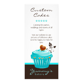 Publicitaire Carte en rack Cupcake Blue Chocolat Brown