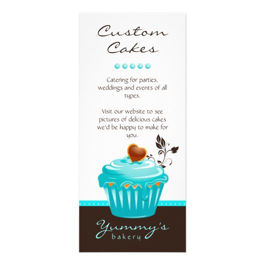 Publicitaire Carte en rack Cupcake Blue Chocolat Brown (Devant)
