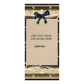 Publicitaire Carte en rack Gold Floral Black Bows (Dos)
