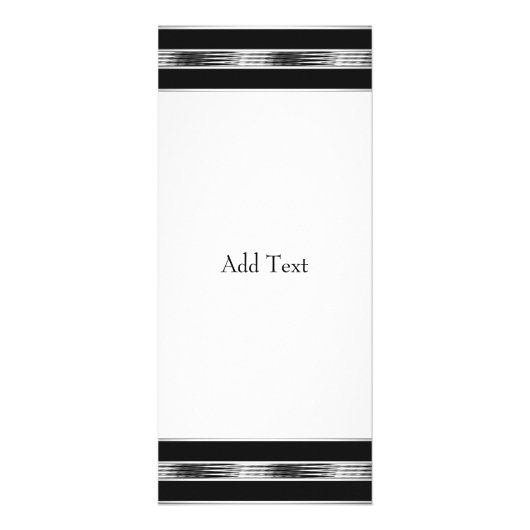 Publicitaire Carte en rack Silver Grey Noir Chrome Métal Blanc (Devant)