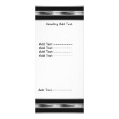 Publicitaire Carte en rack Silver Grey Noir Chrome Métal Blanc (Dos)