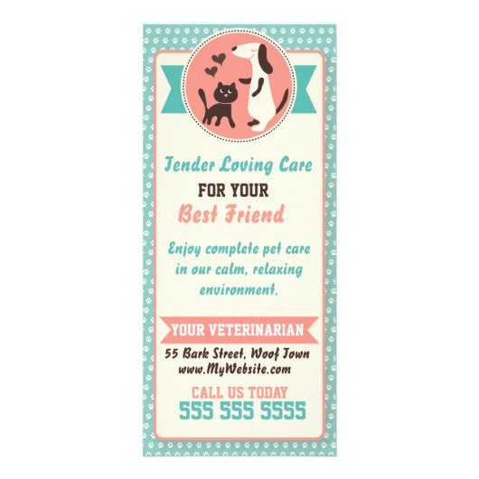 Publicitaire Carte en rack vétérinaire - Personnalisable (Devant)