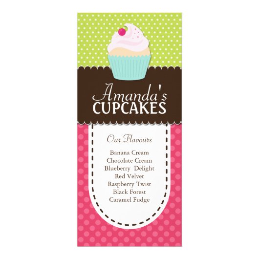 Publicitaire Carte en rack Whimsical et amusant Cupcake (Devant)