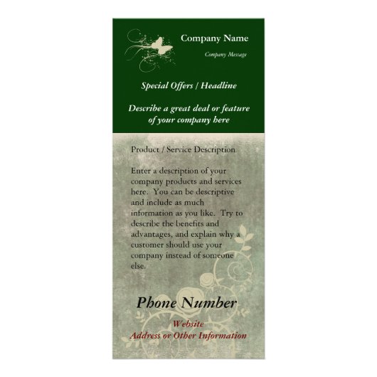 Publicitaire Carte faite sur commande de support, conception (Devant)