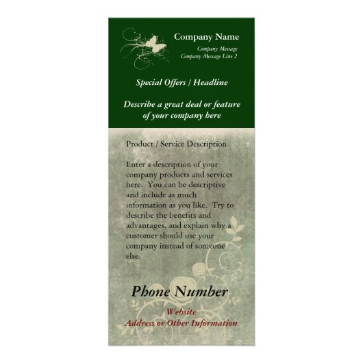 Publicitaire Carte faite sur commande de support, conception (Devant)