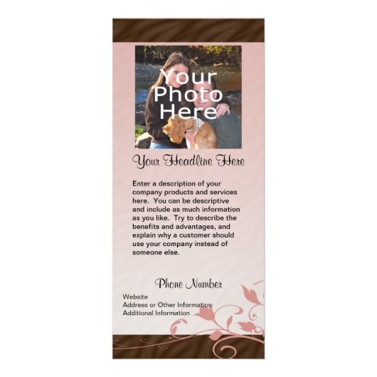 Publicitaire Carte faite sur commande de support de photo, (Devant)