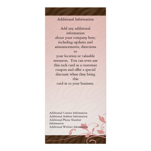 Publicitaire Carte faite sur commande de support de photo, (Dos)