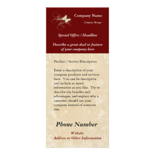Publicitaire Carte faite sur commande de support, papillon