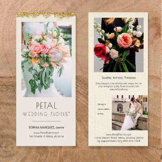 Publicitaire Carte Faux Gold Dip Creative Marketing